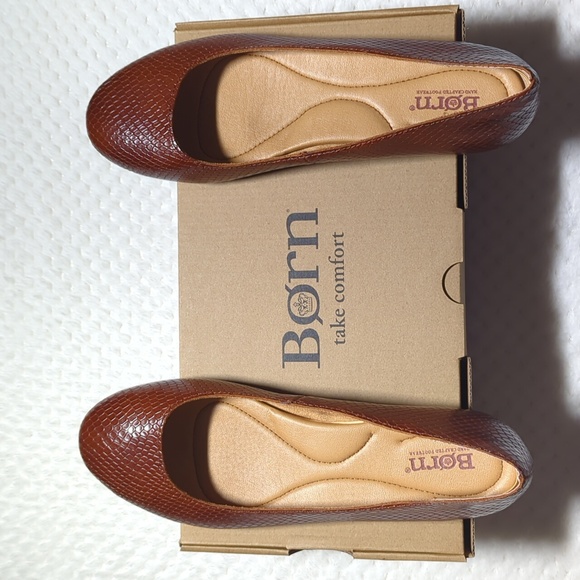 Born Adour Ballet Flat in Brown Snake Print - Picture 1 of 9